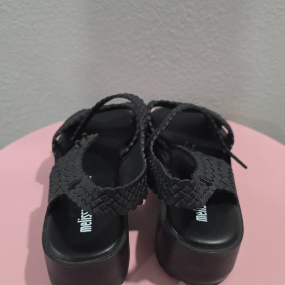 Melissa + Salinas | kBlack Braided Jelly Sandal size 7 - Picture 2 of 4